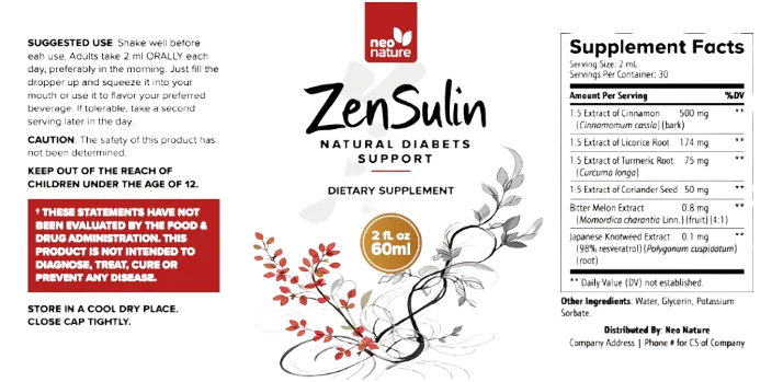 Zensulin Label